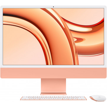 Apple iMac 24" Retina 4.5K, M3 Chip mit 8-Core CPU, 10-Core GPU, 16GB, 1TB SSD, orange, Magic Keyboard Touch ID Zahlenblock