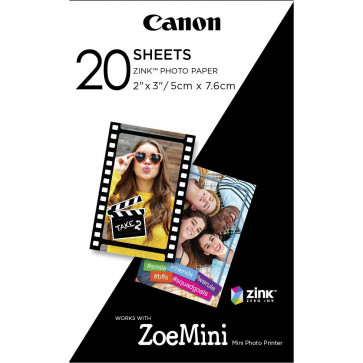 Canon ZINK Fotopapier ZP-2030, 20 Blatt zu Canon Zoemini Photoprinter