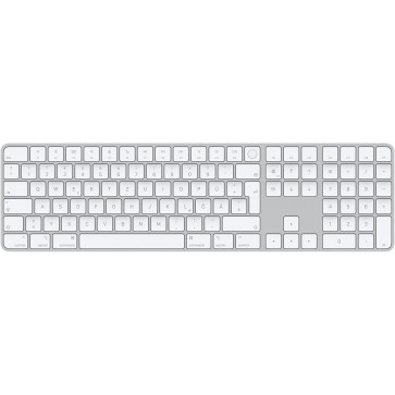 Apple Magic Keyboard mit Touch ID und Ziffernblock (DE) für Mac mit Apple Chip, ab macOS 11.4, Silber
