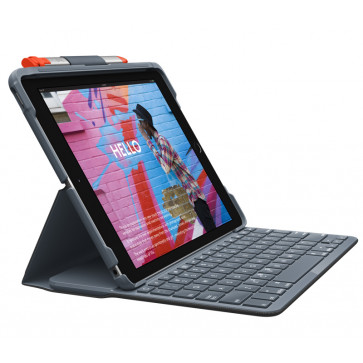 Logitech Slim Folio, 10,2" iPad (2019-2021), CH-Tastatur/ Hülle, graphite