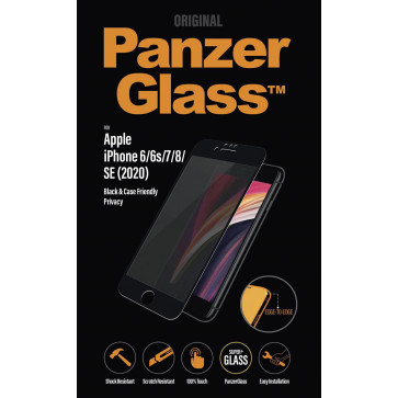 Panzerglass Displayschutz, Privacy, iPhone SE/8/7/6s/6 (4.7”), schwarz