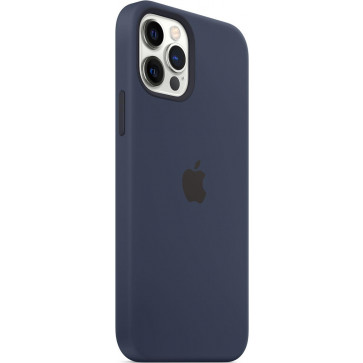 Apple Silikon Case mit MagSafe, iPhone 12/12 Pro (6.1"), Dunkelmarine