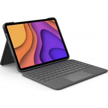 Folio Touch, Keyboard Case mit Trackpad, iPad Air 10.9" (2020-2022), DE-Tastatur, Grau, Logitech