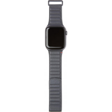 Lederarmband Magnetic für Apple Watch 38/40/41 mm, grau, Decoded