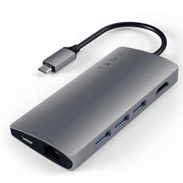 Satechi USB-C Multi-Port Hub HDMI 4K + Ethernet V2, spacegrau