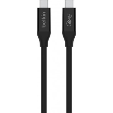 USB-C auf USB-C Kabel, USB4, 0.8m, schwarz, (100W), Belkin