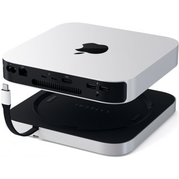 Satechi USB-C Aluminum Stand & Hub für Mac mini, silber