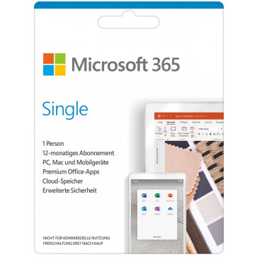 365 Single, Mietlizenz (12 Monate), multilingual, macOS/Windows, Microsoft
