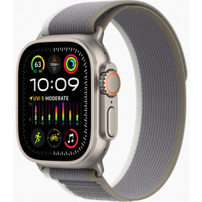 Apple Watch Ultra 2 GPS+Cell, 49mm, Titanium Case, Trail Loop Grün/Grau, S/M