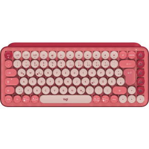 Logitech Pop Keys, kabellose Tastatur, Emoji-Tasten, Heartbreaker-Rosa