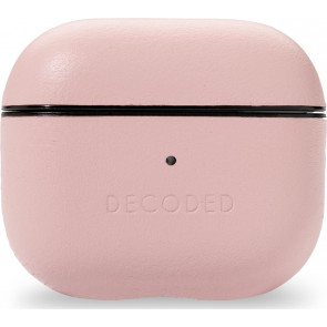 Decoded Leder Case für Apple AirPods (3. Generation), Silver Pink