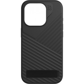 Zagg Denali Snap Kickstand Case MagSafe, iPhone 15 Pro, Schwarz