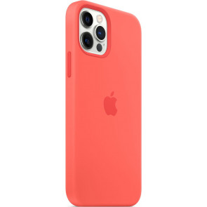 Apple Silikon Case mit MagSafe, iPhone 12/12 Pro (6.1"), Zitruspink (Saisonal)