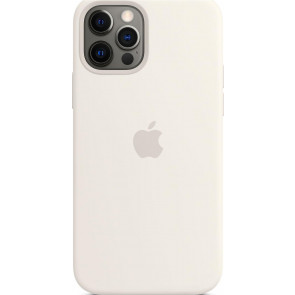 Apple Silikon Case mit MagSafe, iPhone 12/12 Pro (6.1"), Weiss