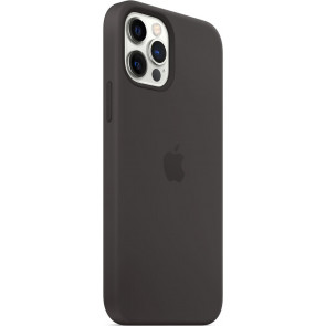 Apple Silikon Case mit MagSafe, iPhone 12/12 Pro (6.1"), Schwarz