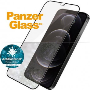 Screen Protector Case Friendly, iPhone 12 /12 Pro, (6.1”), clear, schwarz Panzerglass