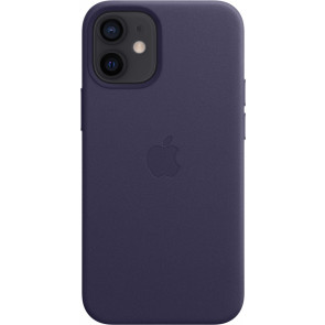 Apple Leder Case mit MagSafe, iPhone 12 mini (5.4"), Dunkelviolett (Saisonal)
