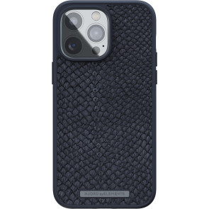Njord Lachsleder Backcover Vindur für iPhone 14 Pro Max, Grau