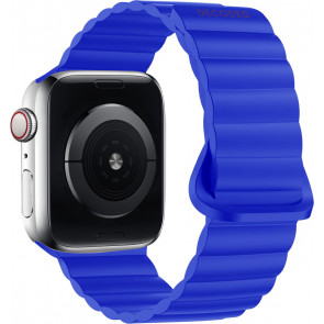 Decoded Silikonarmband Magnetic Traction für Apple Watch 42/44/45/49 mm, Blau