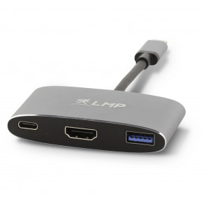 LMP USB-C zu HDMI, USB 3.0 & USB-C Multiport Adapter, spacegrau