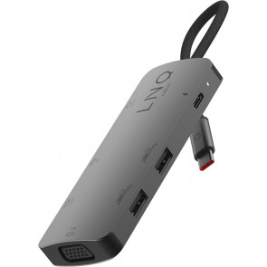 Linq 7in1 USB-C HDMI Adapter Triple Display, Spacegrau