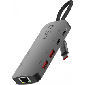 Linq USB-C 8K Multiport Hub, 8in1 Pro, Spacegrau