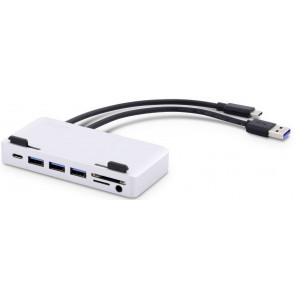 LMP USB-C Attach Hub 7 Port, USB, Audio-out, SD, microSD, silber